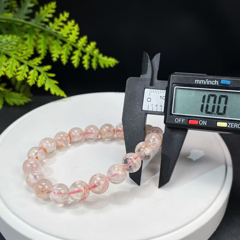 精品雪花幽靈水晶手串10mm冰透水晶手環男女單圈招財好運迷人魅力