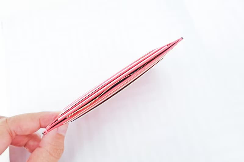 Coral Pink Cow Leather Card Holder