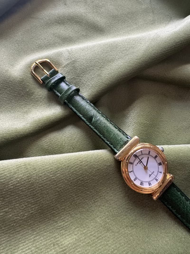 中古正品 法國 Lancel 石英手錶 皮革錶帶 日本製 禮物 古董錶