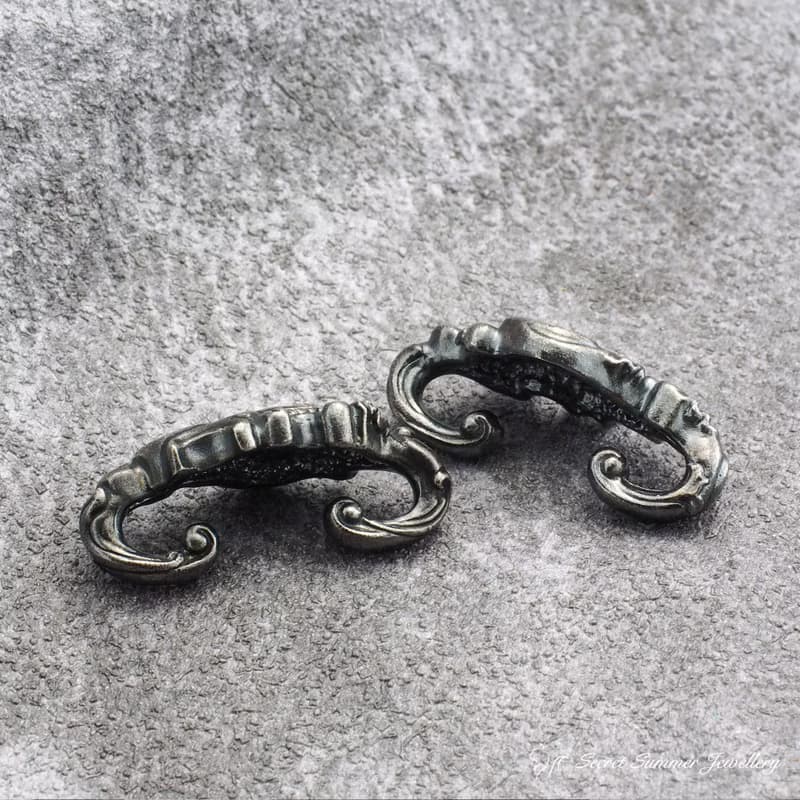 手工925純銀手環【Guardian Vine 鎖韻卷草】義大利牛皮男款手環