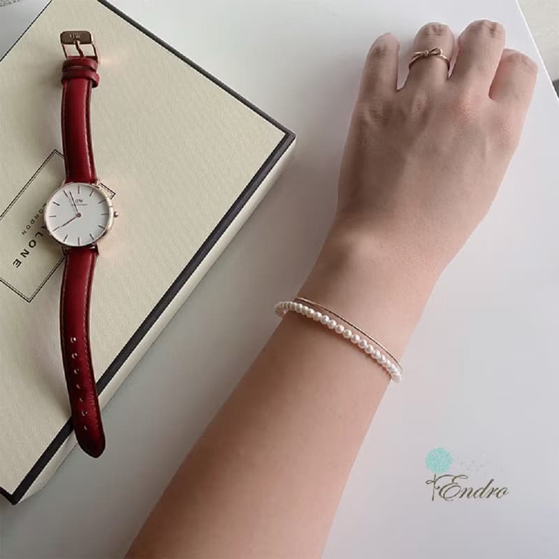 ENDRO ACC 一見傾心雙環珍珠手鍊