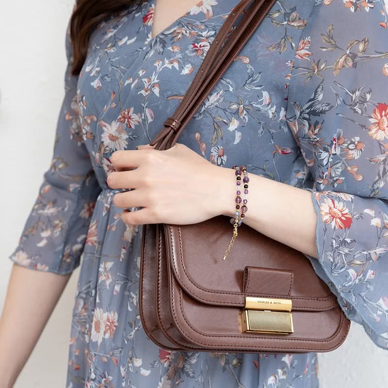 創傷療癒/智慧理性/擁有貴人緣│紫水晶-紫幽靈-拉長石│黃銅手鍊