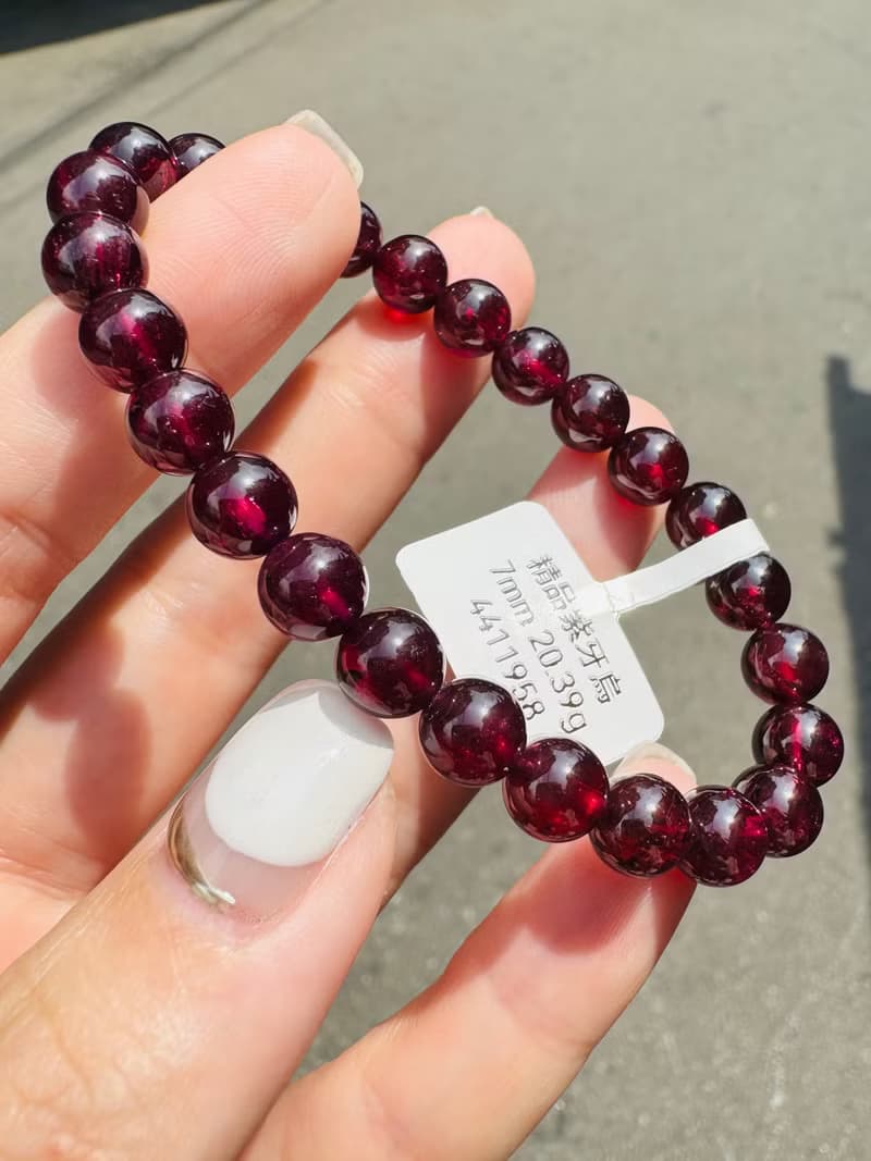 精品絕美晶體紫牙烏水晶7mm20.39g美容水晶氣血循環