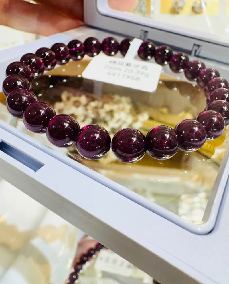 精品絕美晶體紫牙烏水晶7mm20.39g美容水晶氣血循環