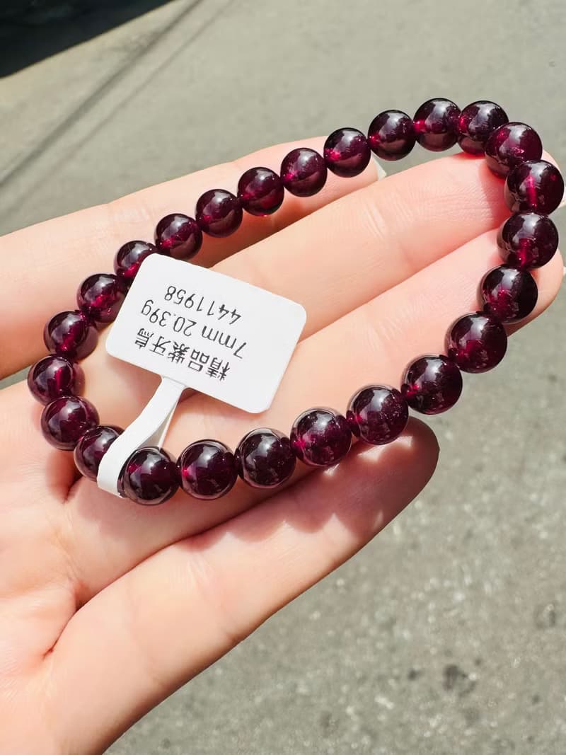 精品絕美晶體紫牙烏水晶7mm20.39g美容水晶氣血循環