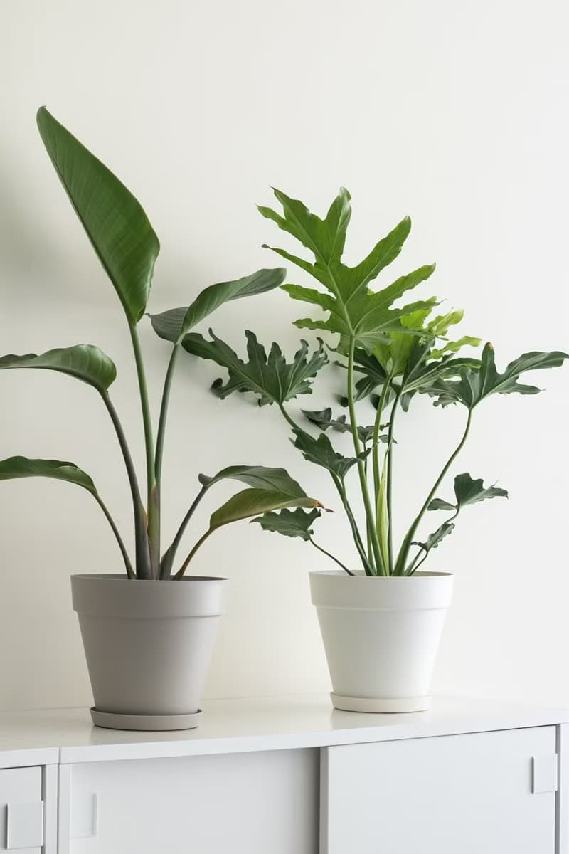Philodendron 小天使大型室內植栽_荷蘭設計極簡霧面盆