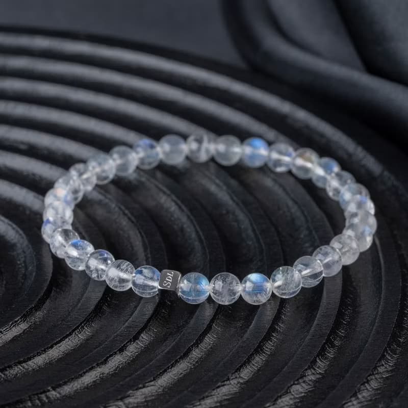 頂級強藍月光石 | 天然能量手串 | 5.5-6.0mm  D14301