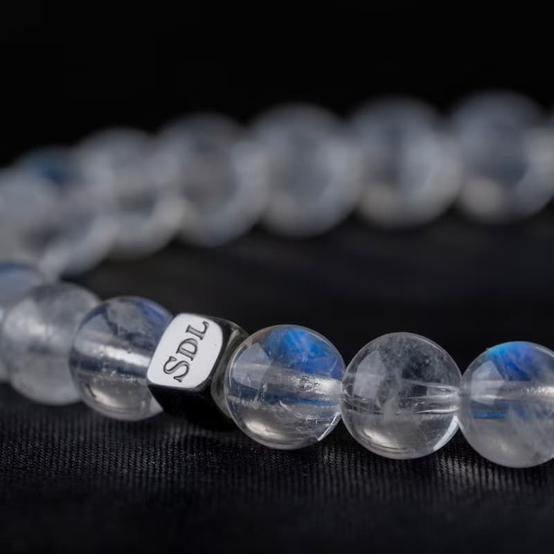 頂級強藍月光石 | 天然能量手串 | 5.5-6.0mm  D14301