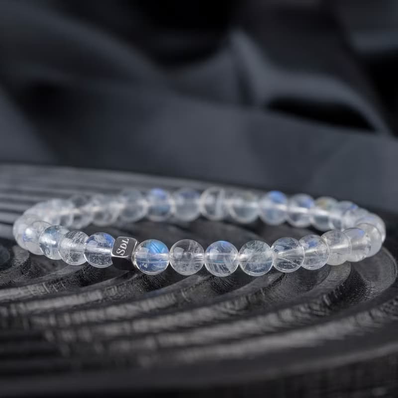 頂級強藍月光石 | 天然能量手串 | 5.5-6.0mm  D14301
