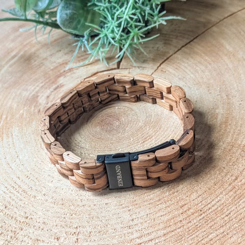 【木製ブレスレット】EINBAND Wood Bracelet 天然木ブレスレット ゼブラウッド
