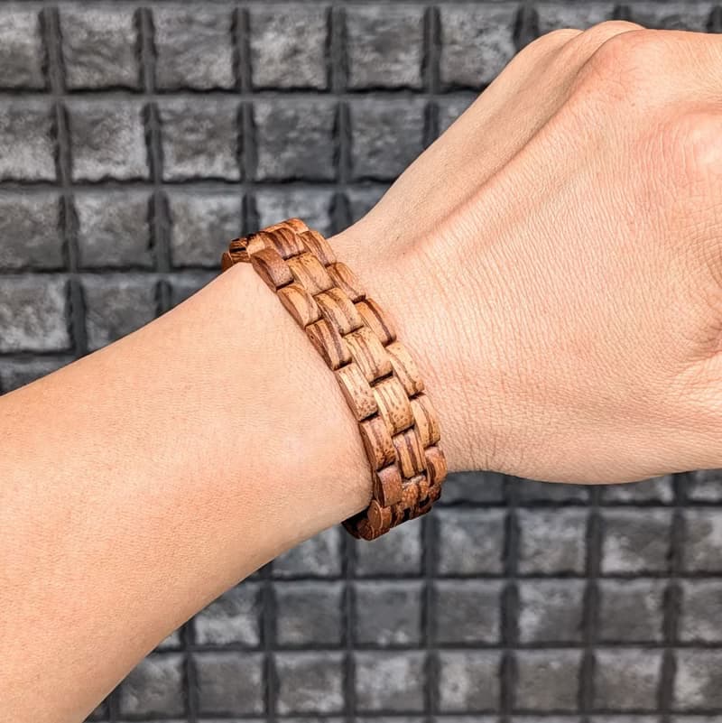 【木製ブレスレット】EINBAND Wood Bracelet 天然木ブレスレット ゼブラウッド