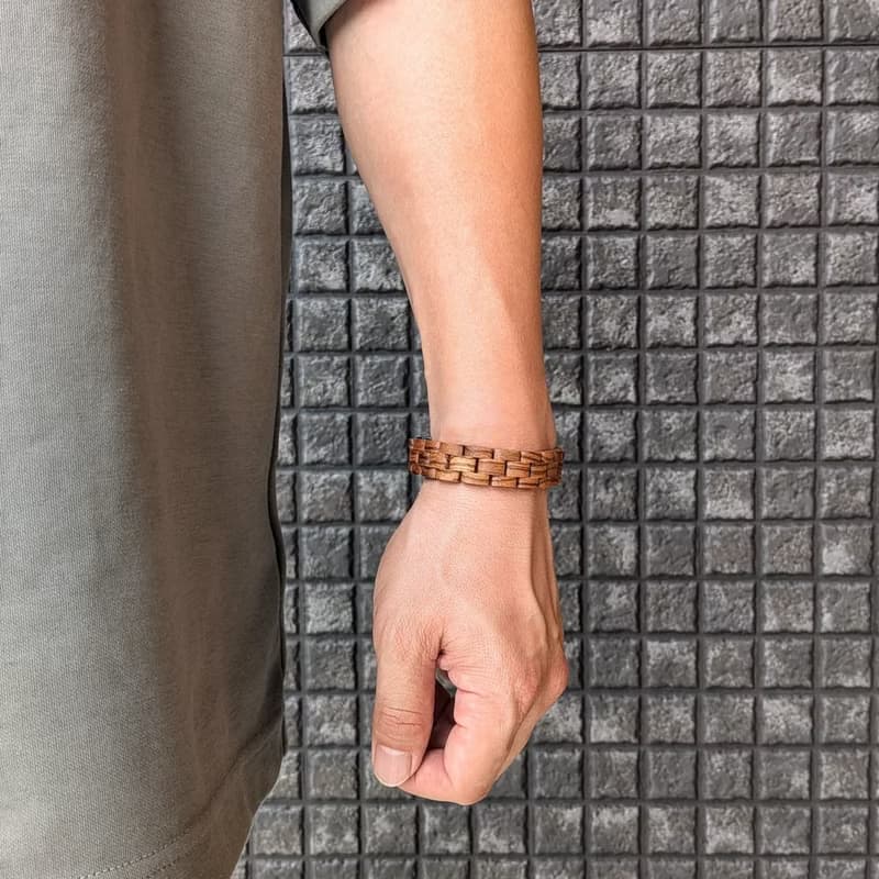 【木製ブレスレット】EINBAND Wood Bracelet 天然木ブレスレット ゼブラウッド