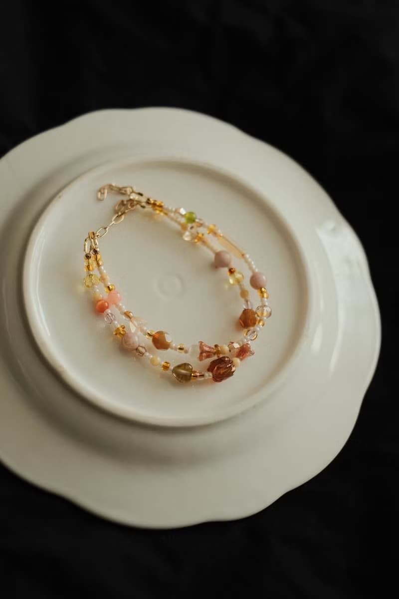 秋日幻想系列 金色布魯日 Golden Brugges 捷克珠 串珠雙層手鍊