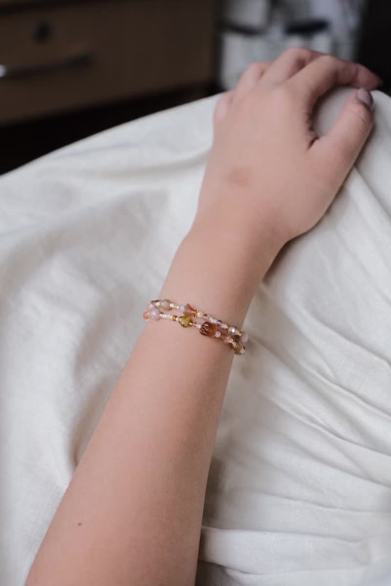 秋日幻想系列 金色布魯日 Golden Brugges 捷克珠 串珠雙層手鍊