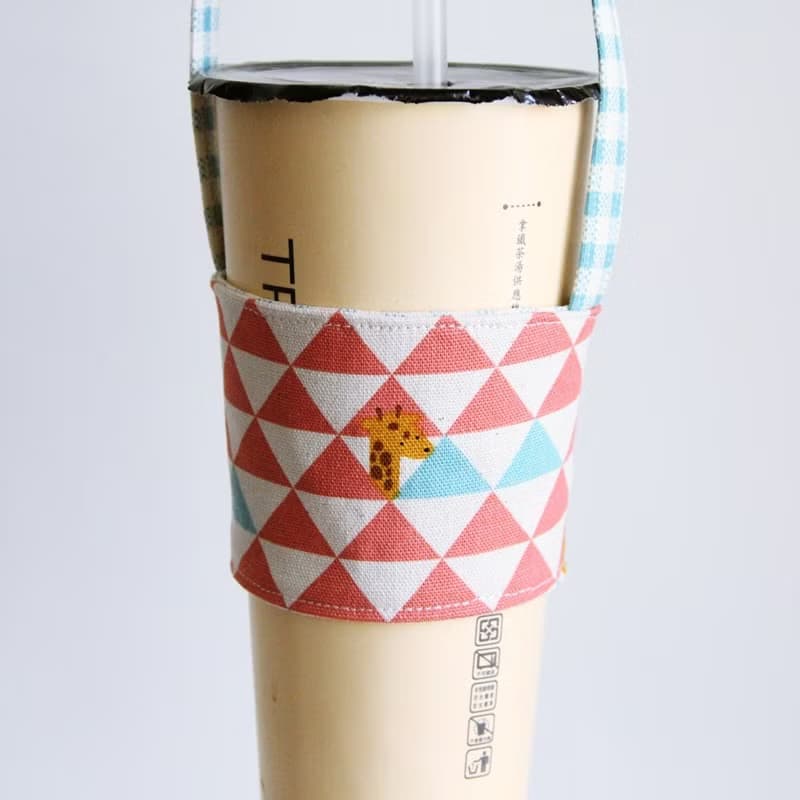 文青風環保手提袋~恬靜的午后 手工雙面 環保飲料袋 吸水 手搖杯 咖啡提袋 交換禮物