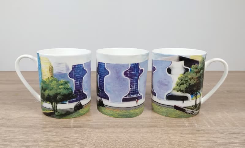 藝術瓷盤 漫步台中歌劇院 小光點畫廊身心障礙藝術畫家-陳華國