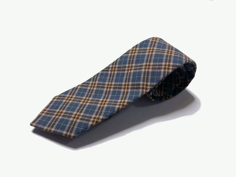 藍黃格英倫風 領帶 Neckties