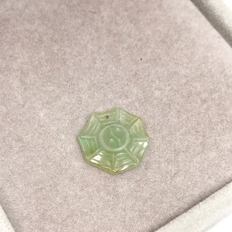 【擋煞‧避邪】冰種翡翠八卦項鍊 | 天然緬甸玉A貨翡翠 | 送禮