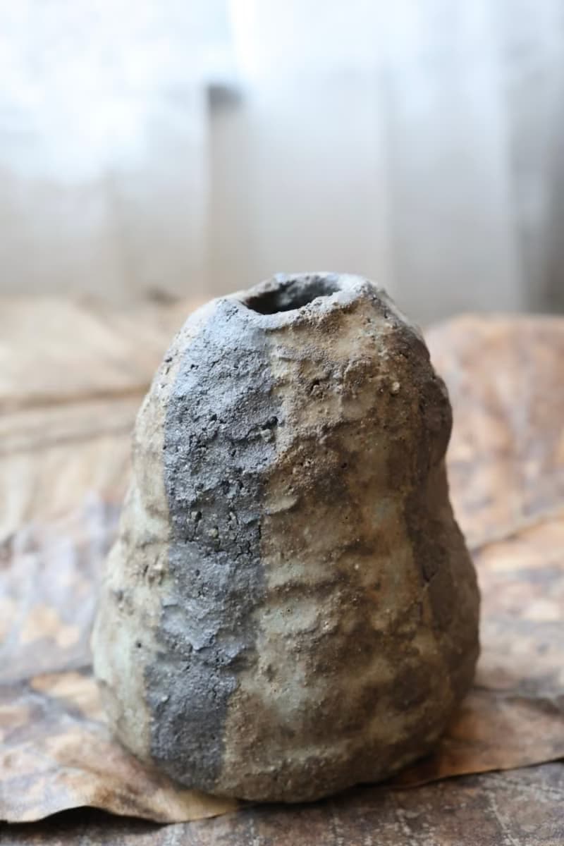 【喬遷禮物】風的皺折No8擴香手捏花器侘寂風雕塑擺件收藝術作品