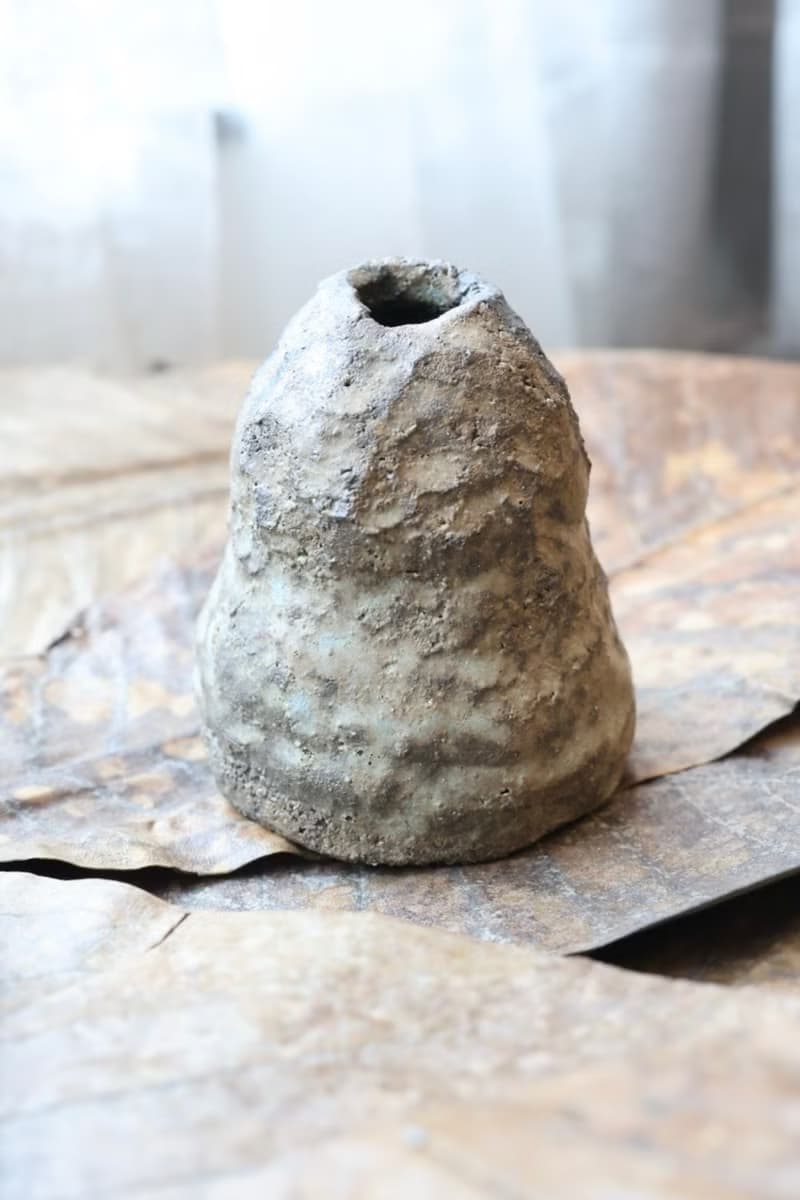 【喬遷禮物】風的皺折No8擴香手捏花器侘寂風雕塑擺件收藝術作品