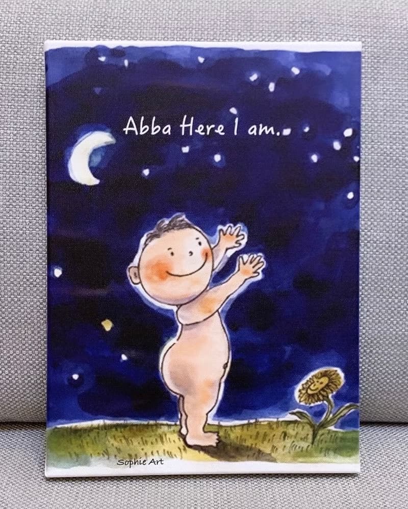 Abba Here I am 天父我在這裡 掛畫 基督教 禮物 受洗 sophie art