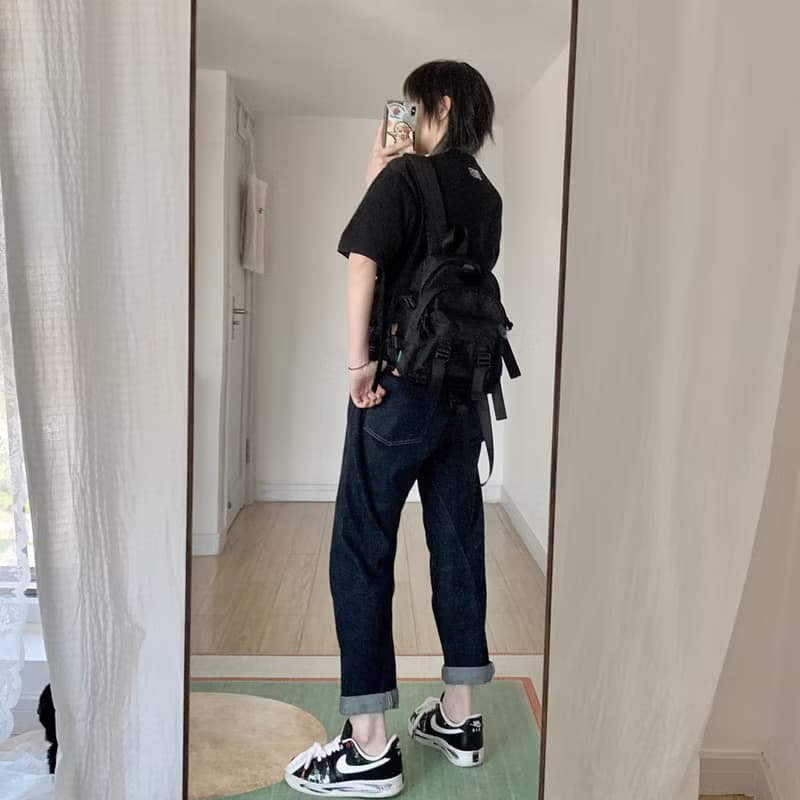小眾原創設計 尼龍創意雙層大容量子母小雙肩包