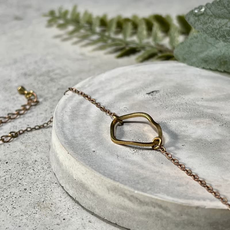 老林雜貨 | 不規則圈圈黃銅手鍊