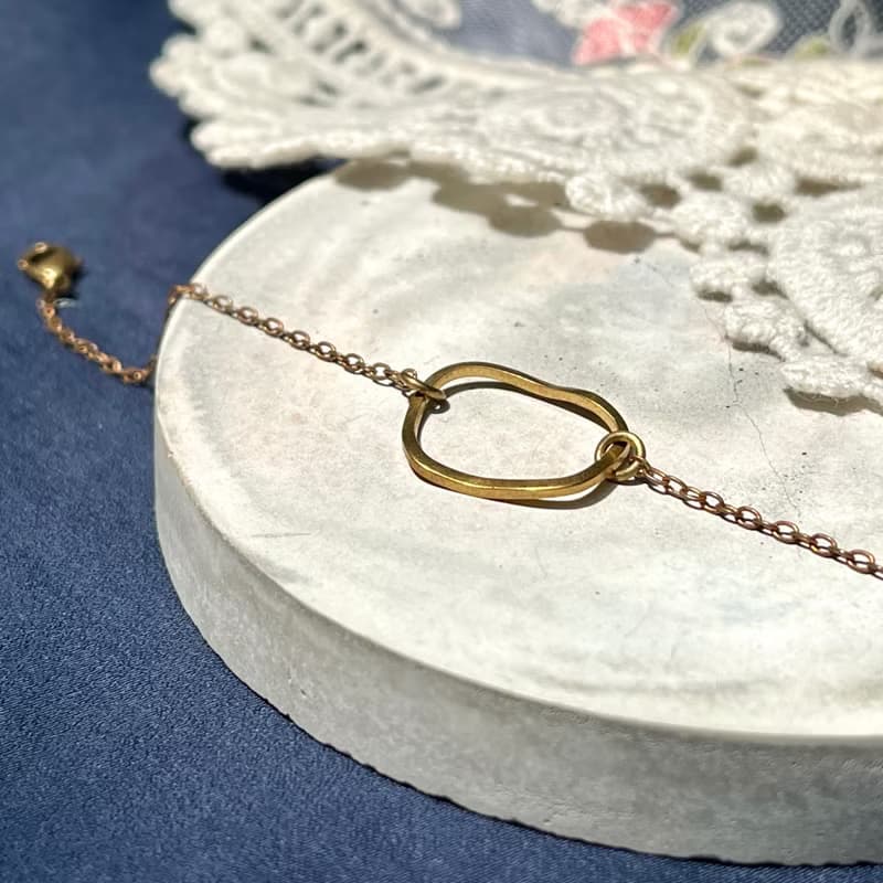 老林雜貨 | 不規則圈圈黃銅手鍊