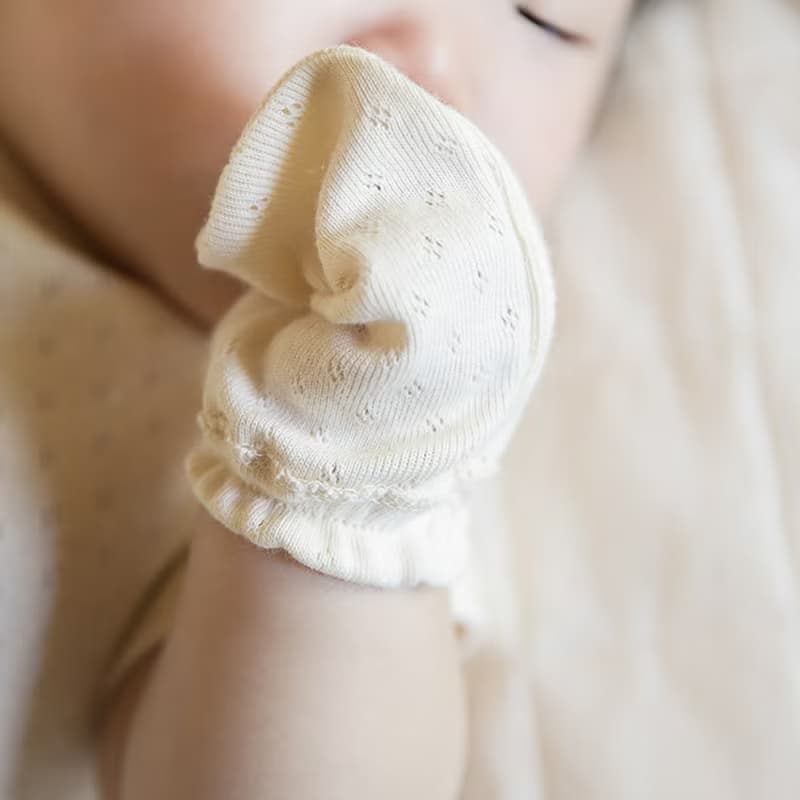 寶寶手套 有機棉洞洞款