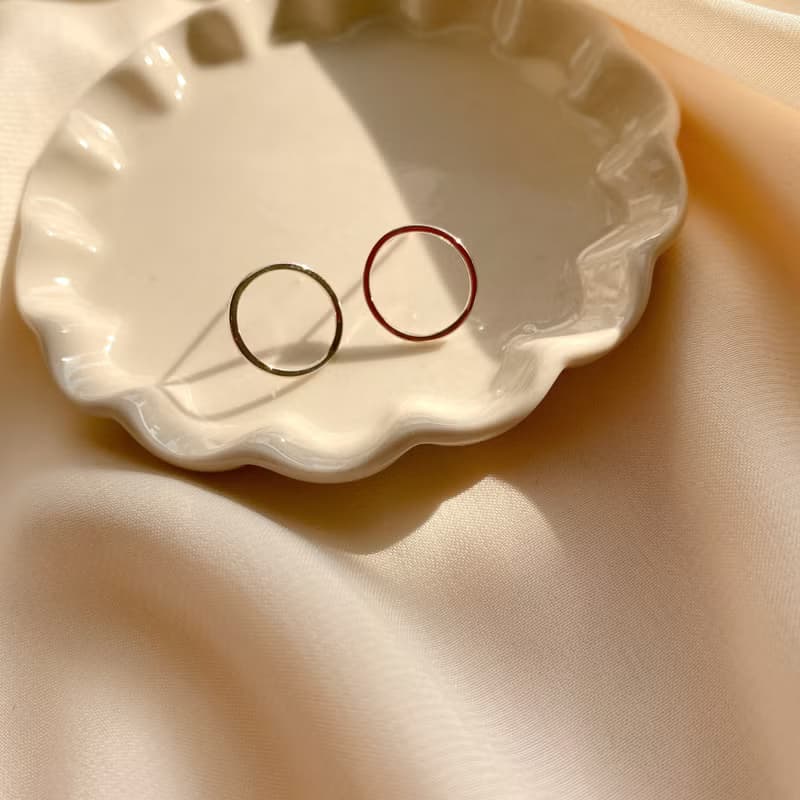 我是圓 -純銀耳環-可改夾