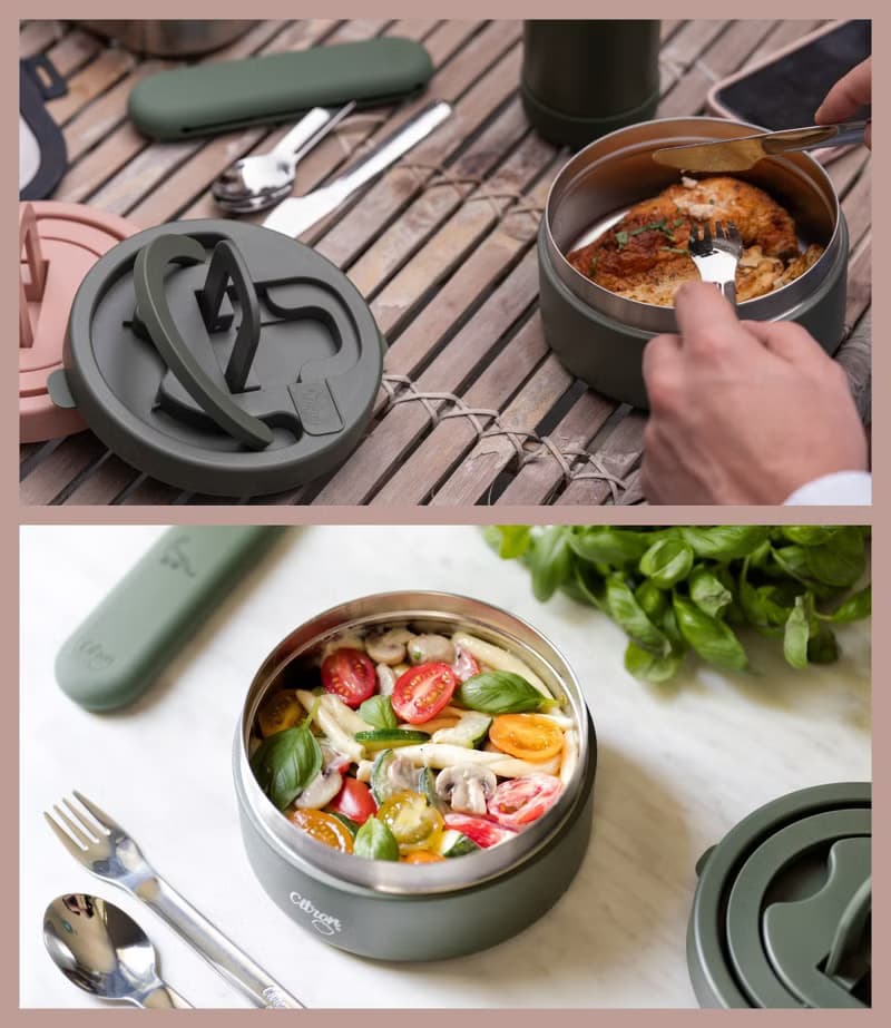 快速出貨【Citron】三層食品保溫罐(大)_多款可選