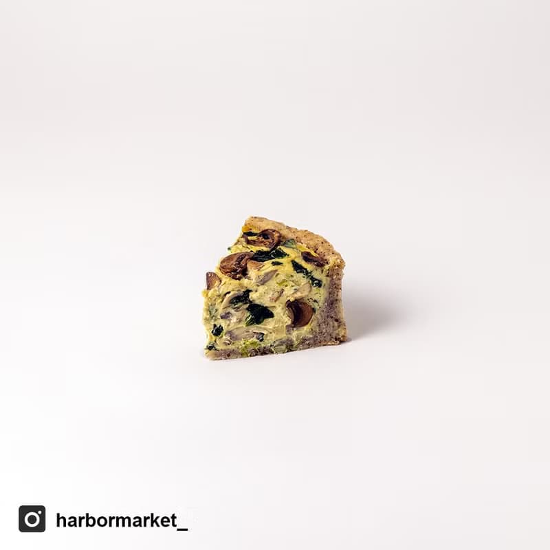 【純素菠菜洋菇鹹派】無麩質/無蛋奶/全天然/Vegan/純素鹹派