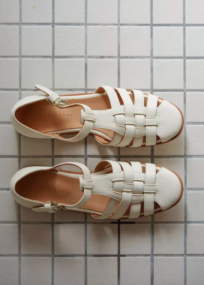 復古文青 羅馬編織涼鞋 白色/巧克力色/黑色