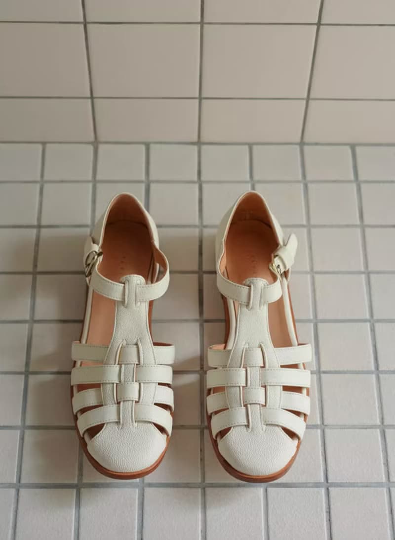 復古文青 羅馬編織涼鞋 白色/巧克力色/黑色