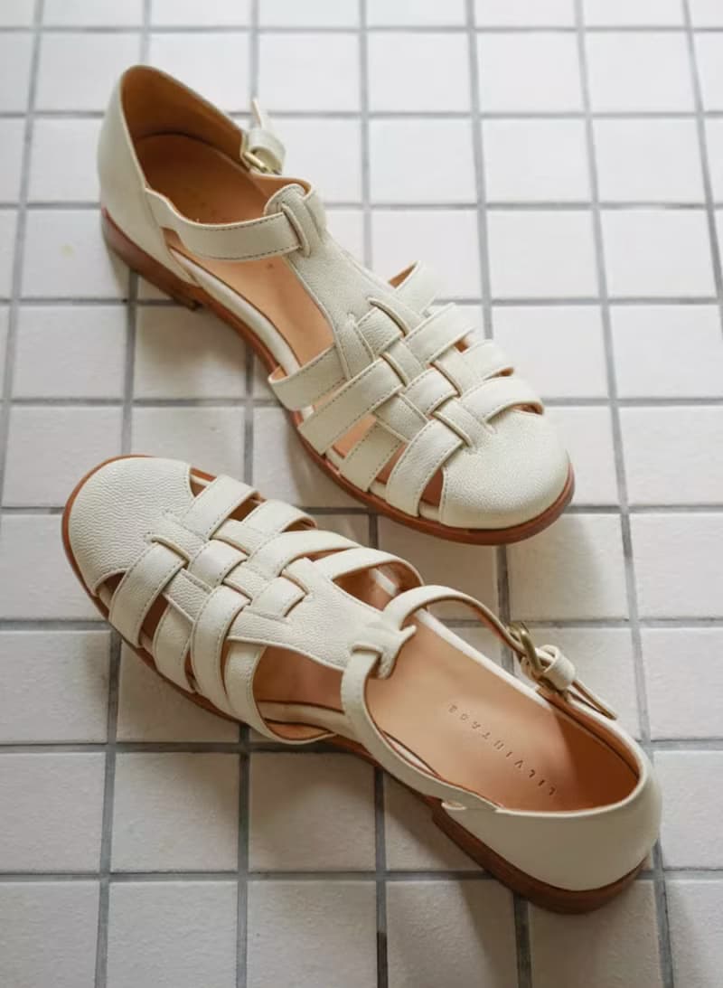 復古文青 羅馬編織涼鞋 白色/巧克力色/黑色