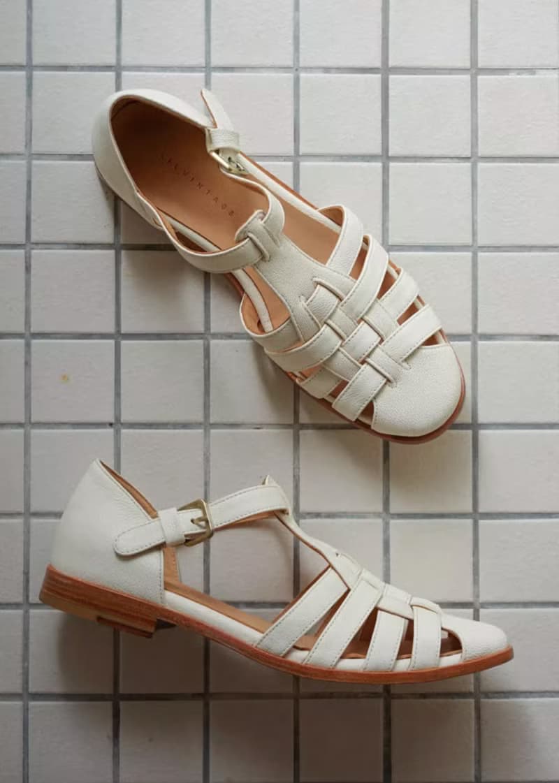復古文青 羅馬編織涼鞋 白色/巧克力色/黑色