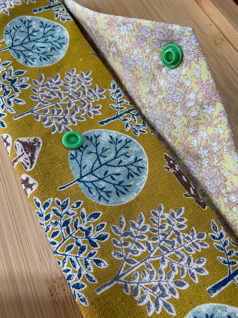 文青風環保純棉筷袋 ~ 竹林深處 耀眼黃 潮物 收納 手作餐具袋 禮