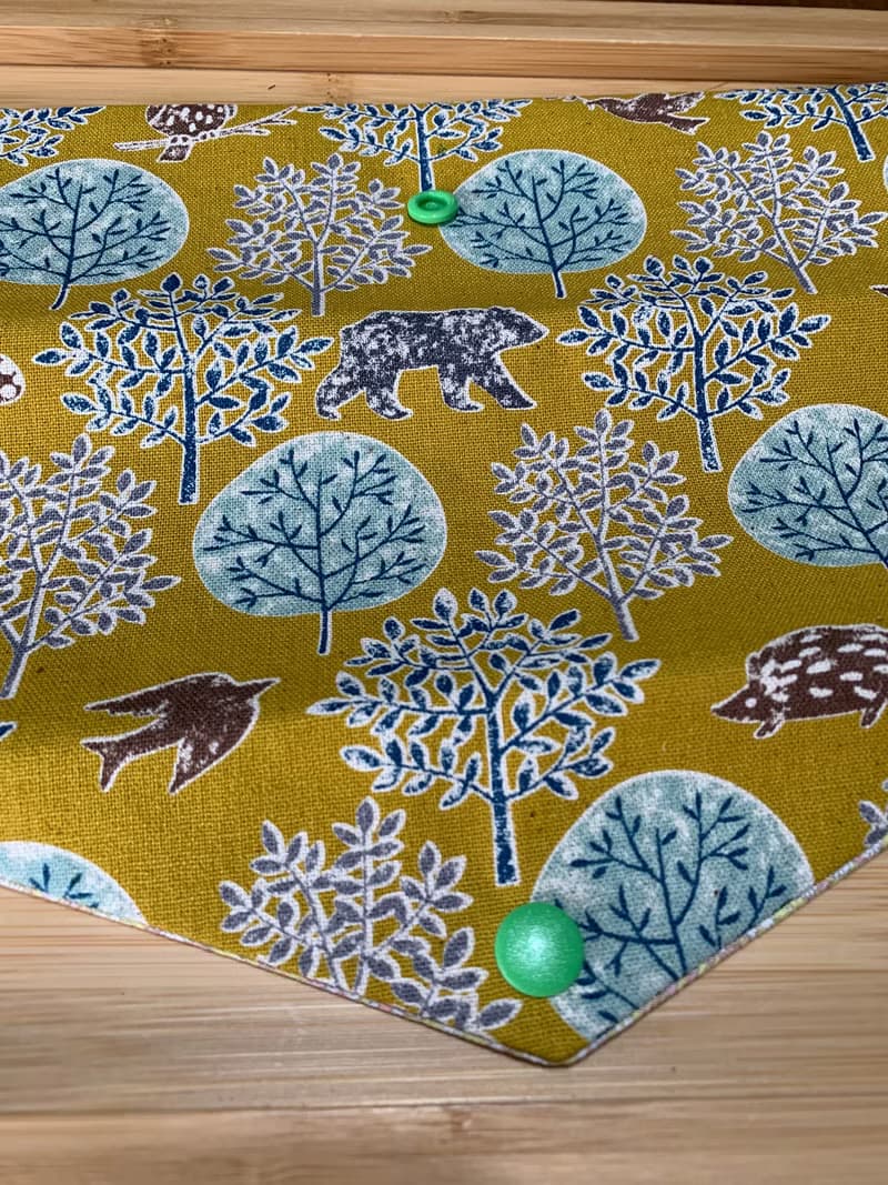 文青風環保純棉筷袋 ~ 竹林深處 耀眼黃 潮物 收納 手作餐具袋 禮