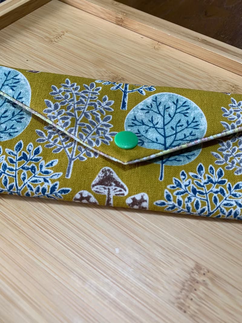 文青風環保純棉筷袋 ~ 竹林深處 耀眼黃 潮物 收納 手作餐具袋 禮