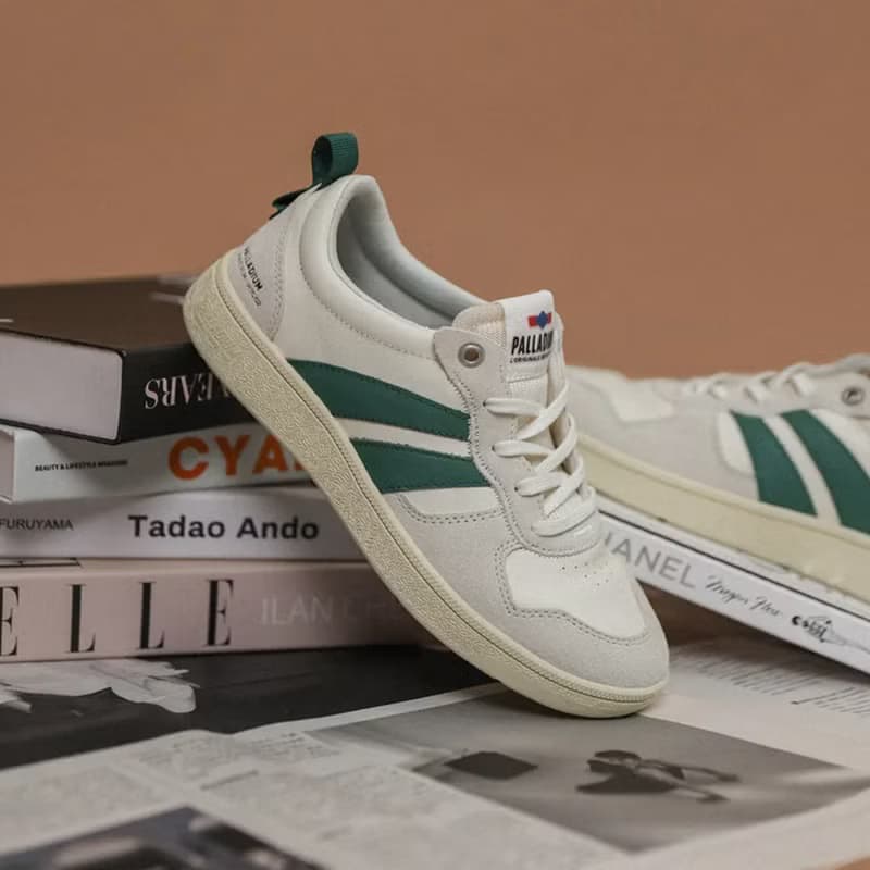 PALLADIUM PALLACUP FLAME LTH 復古休閒鞋 白/綠 74485