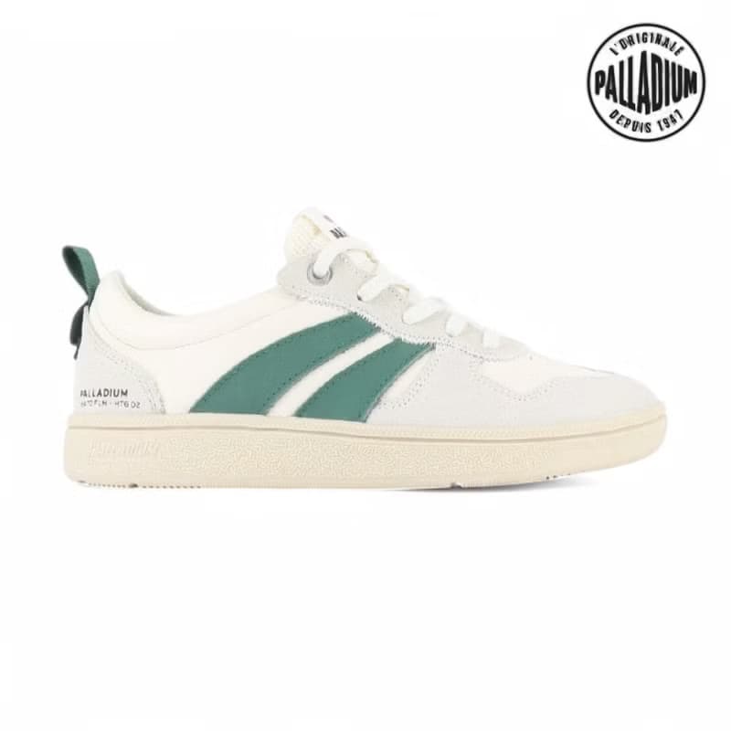PALLADIUM PALLACUP FLAME LTH 復古休閒鞋 白/綠 74485