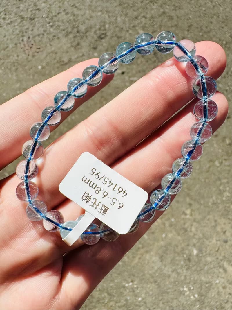 天空藍托帕石水晶6.5-6.8mm15.10g消除悲傷增加自信快樂吸引財富