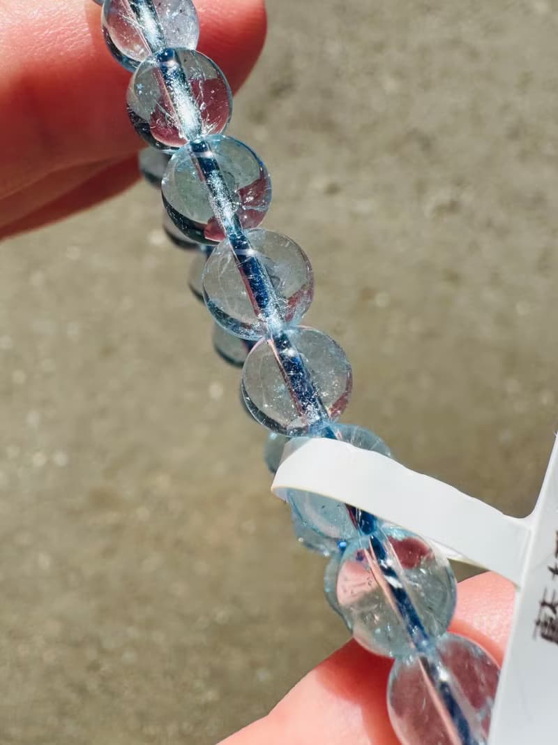 天空藍托帕石水晶6.5-6.8mm15.10g消除悲傷增加自信快樂吸引財富