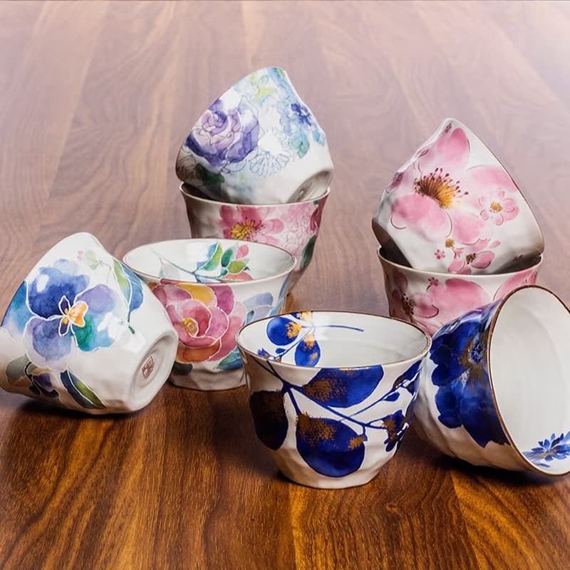 美濃燒日本原裝進口和藍陶瓷功夫茶具小套裝家用高檔簡約一壺兩杯