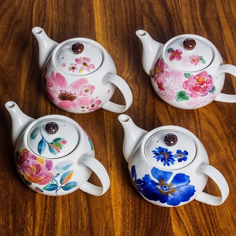 美濃燒日本原裝進口和藍陶瓷功夫茶具小套裝家用高檔簡約一壺兩杯
