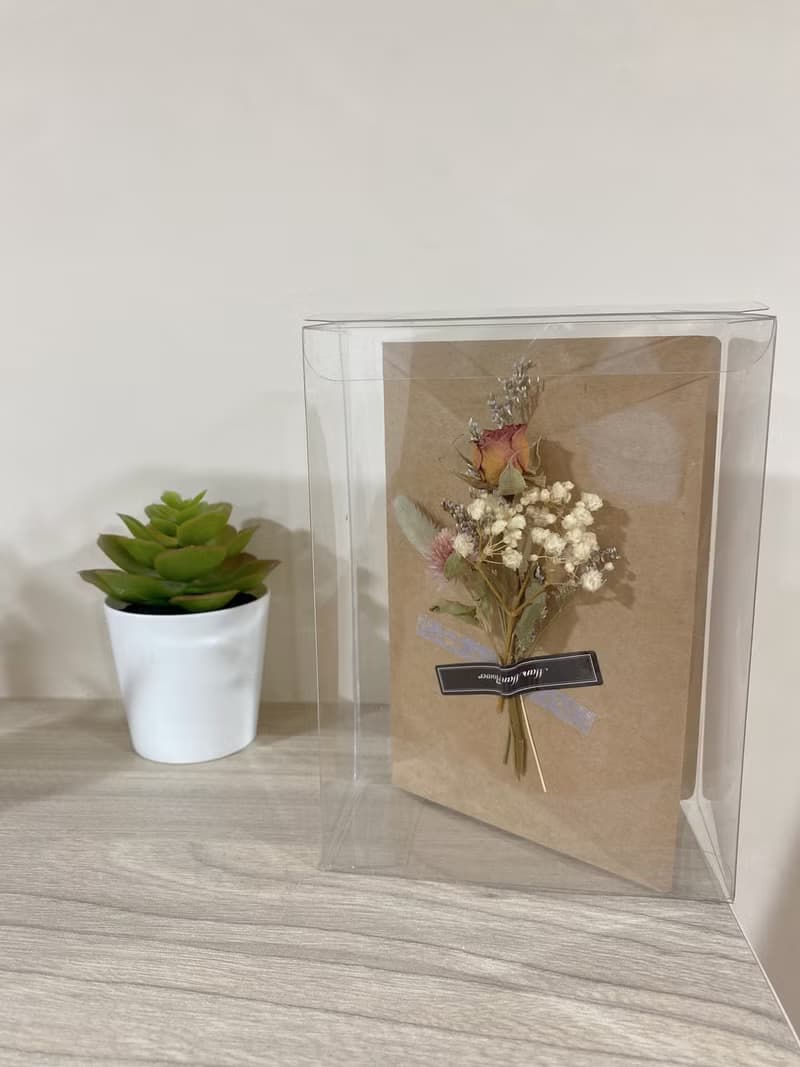 復古乾燥玫瑰花卡片 生日卡片 情人節卡片 發光卡片 現貨