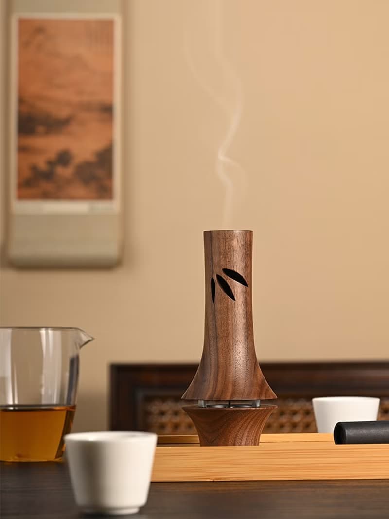 【暗影浮香】無香版銅木熏香器立式線香香爐鏤空檀香熏香爐創意禮