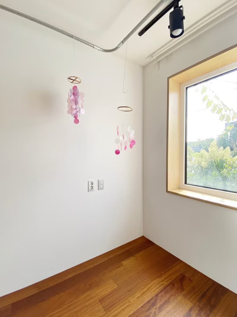 DIY-KIT | Italian Xylophone_Pink Circle | Shell Wind Chime Mobile | #0-328