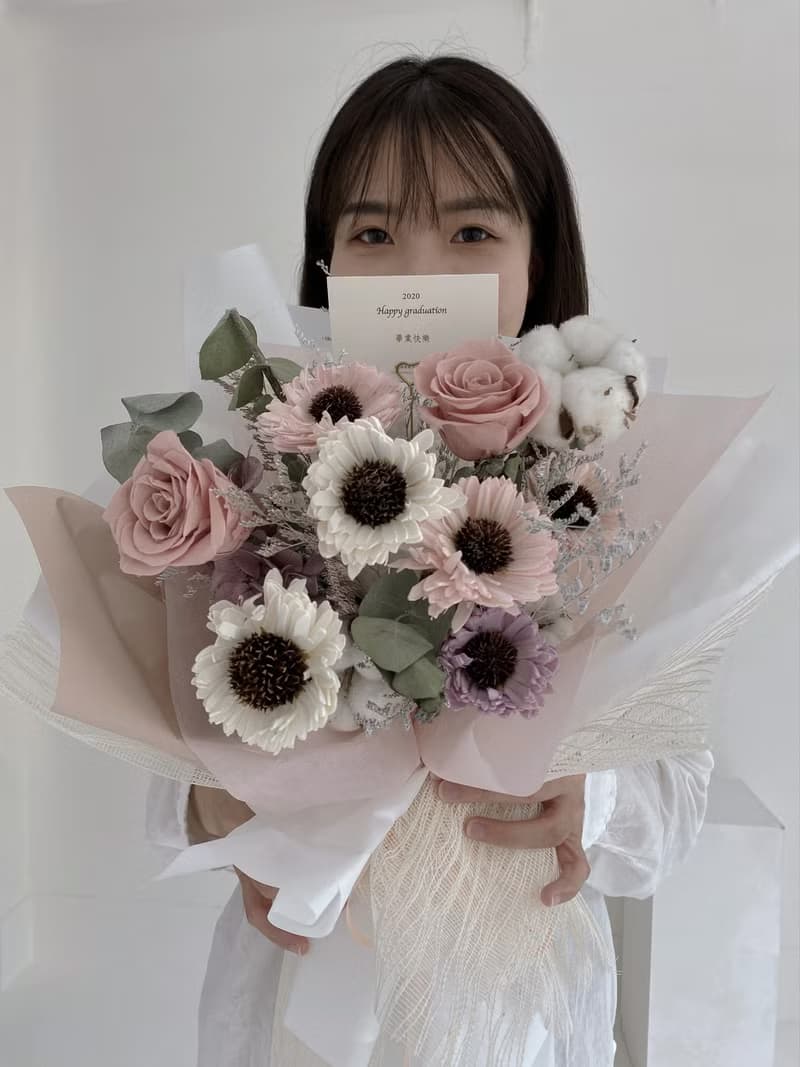 Flora Flower乾燥花束-太陽花的祝福