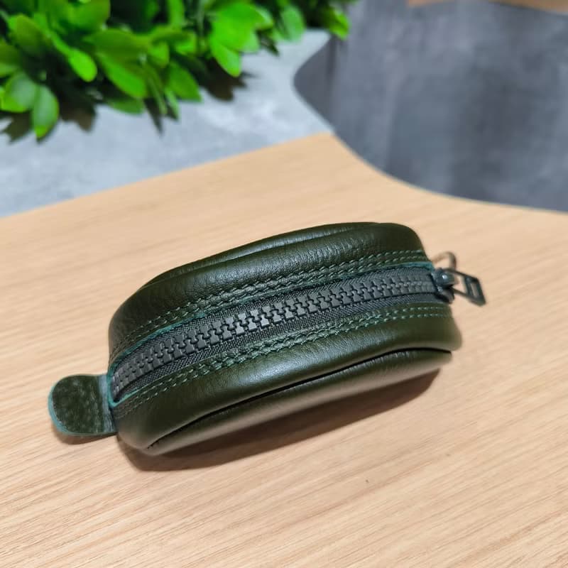 Genuine leather Coin pocket - Forest Green color